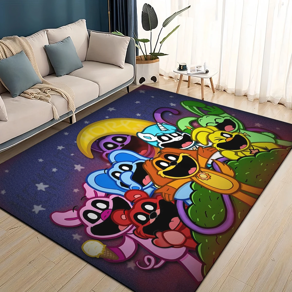 Commercial Printing Inc - Karikatür S-Gülen C-Critters Catnap Craftycorn Halı
