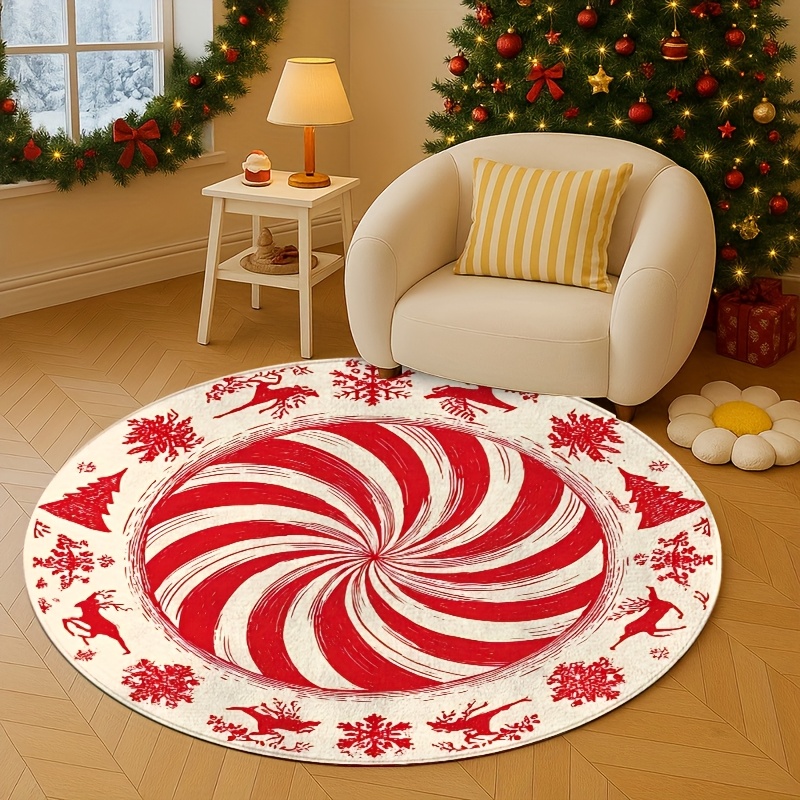 Wholesale Commercial Printing - Vintage Noel Nane Rengi Dairesel Halı