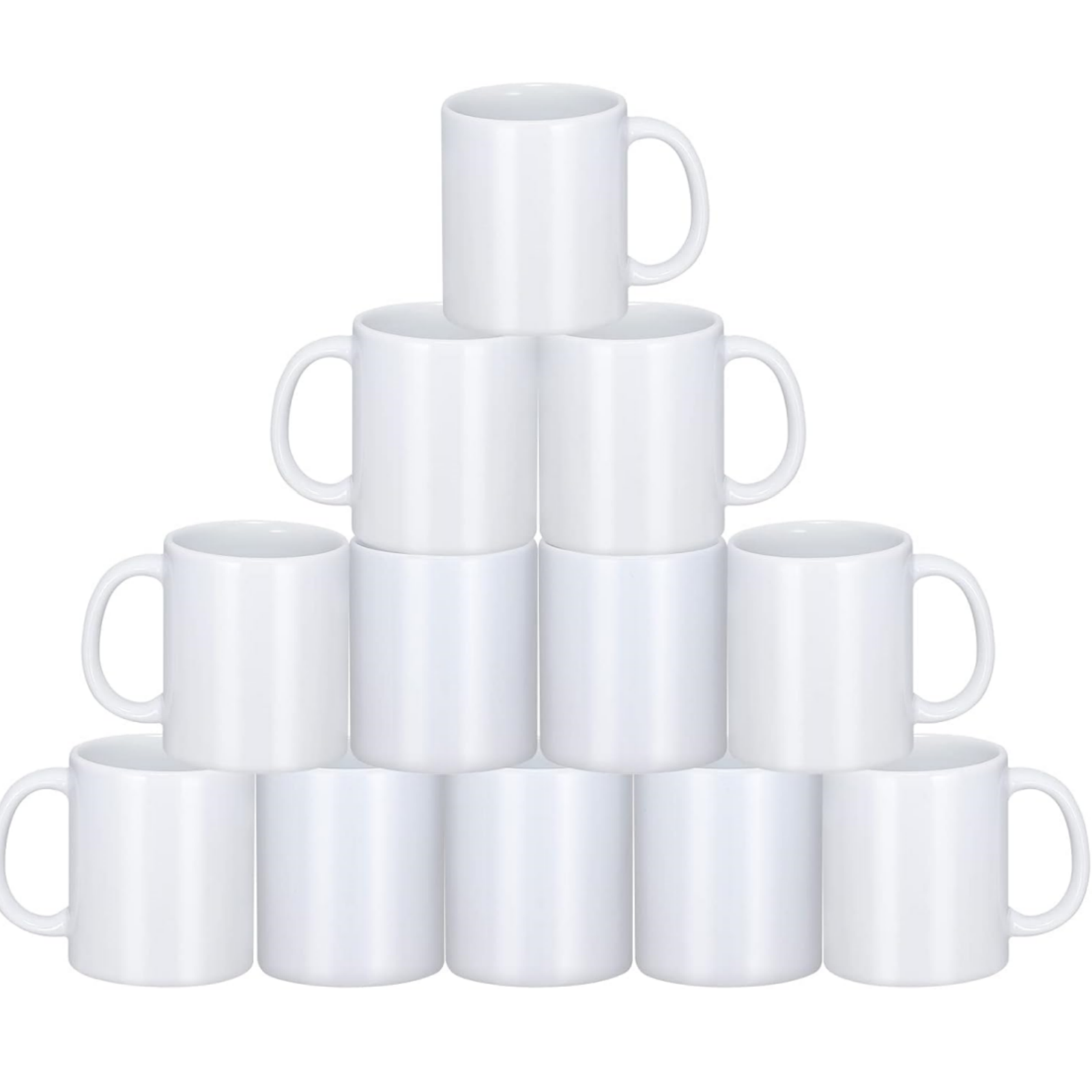 Sublimation Mug Blank - HTVRONT Süblimasyon Kupaları Boş Beyaz Seramik