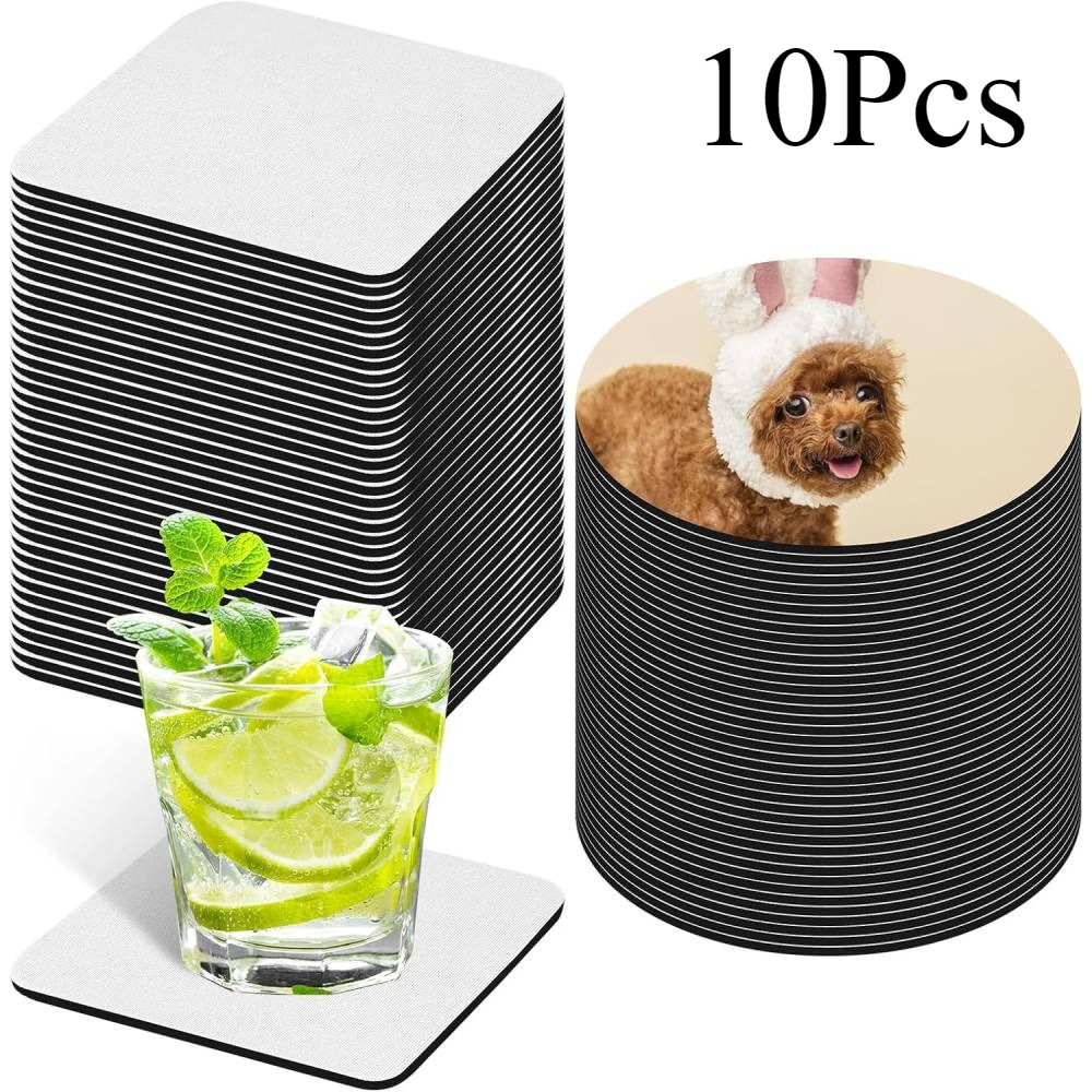 Sublimation Mug Blank - 10 Adet Süblimasyon Bardak Altlığı Boş