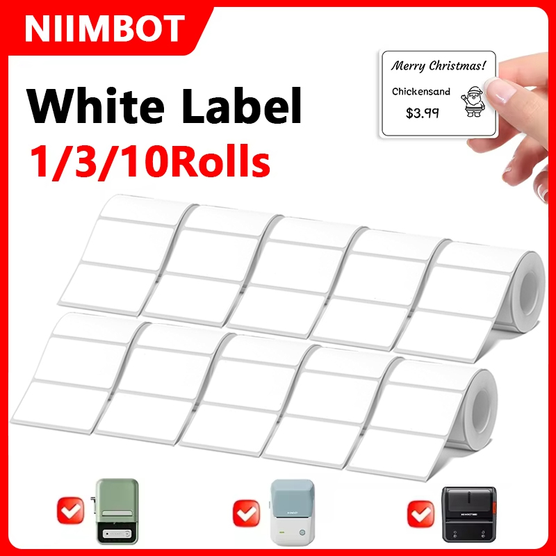 Commercial Printing Inc - Niimbot 1/3/10 Rulo Beyaz Termal Etiket