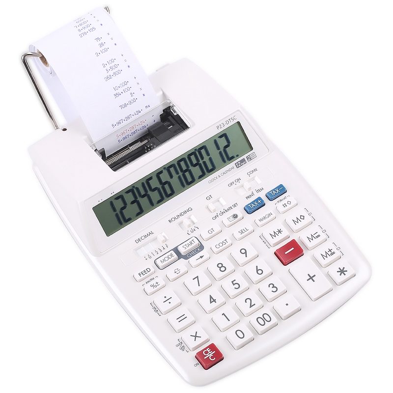 Commercial Printing Calculator - Bilgisayar Pili veya AC Gücü P23-DTSC