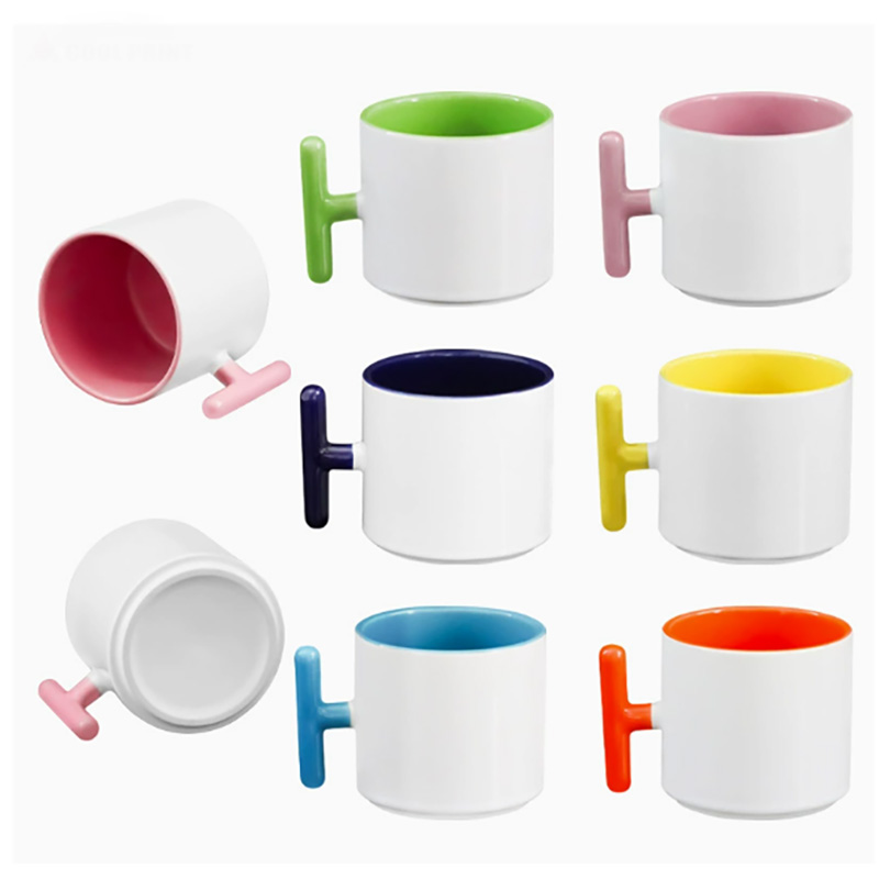 Sublimation Mug Blank - 2 adet yaratıcılık T şeklinde saplı