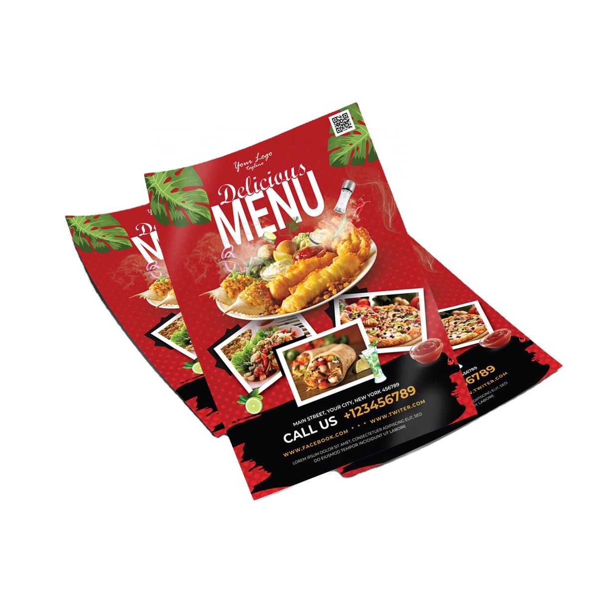 Commercial Flyer Printing - Özel Renkli Çift Taraflı El İlanları