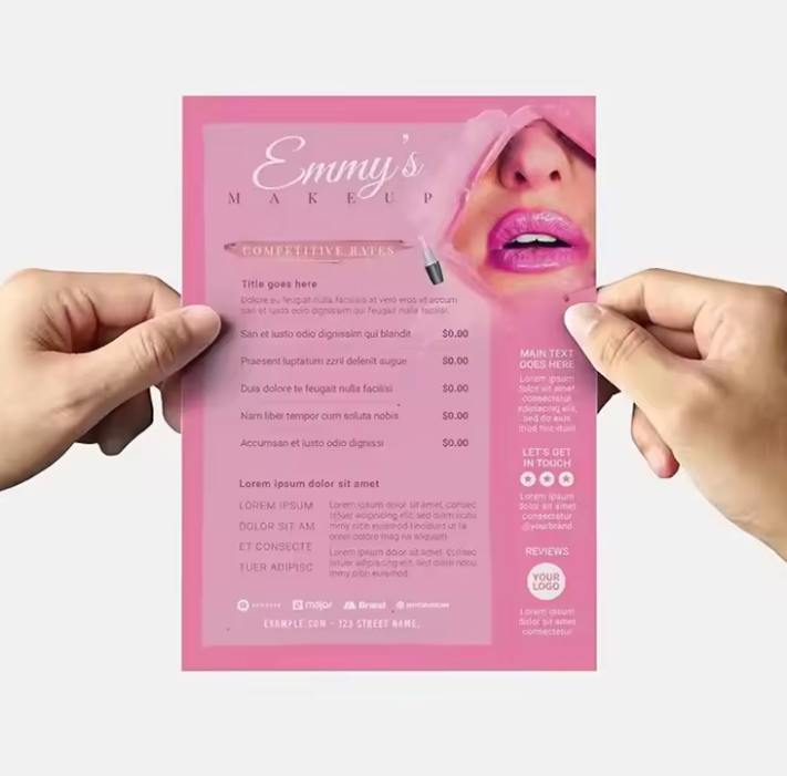 Commercial Flyer Printing - Özelleştirilmiş A5 A6 yüksek kaliteli parlak