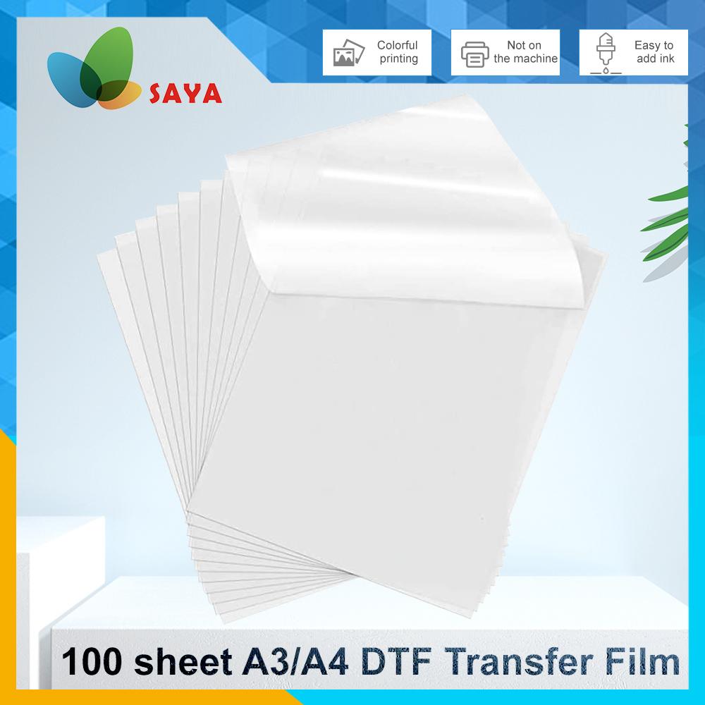 Printable Heat Transfer Vinyl - 50/100 Adet DTF Film A3/A4 Çift