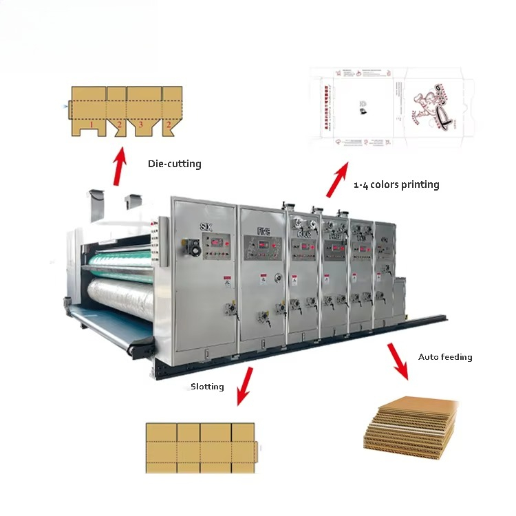 Otomatik 4 Renkli Karton Baskı - Die Cutting Machine incelemesi ve fiyatı